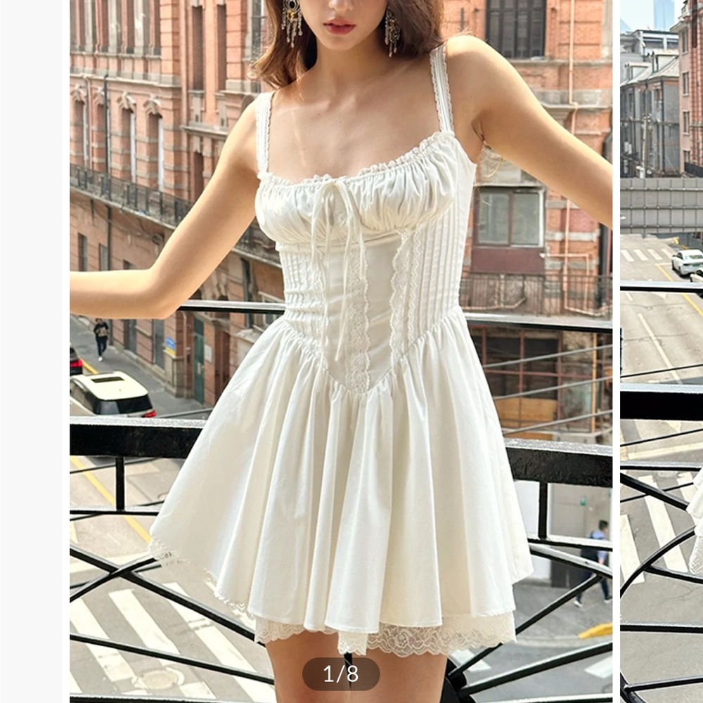 White corset mini dress